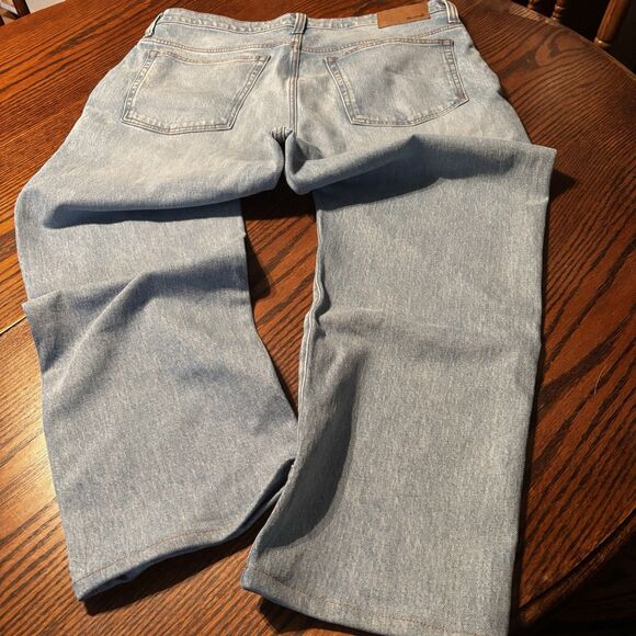Madewell The 1991 90's Straight-Leg Jean Light Blue Wash Tag 36x32 Actual 38x28 - Picture 3 of 13